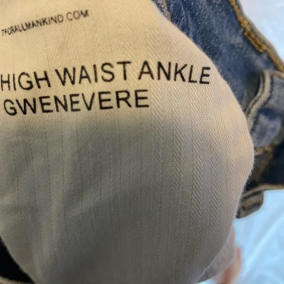 7 For All Mankind Women's High Waist Ankle Gwenevere Farrah Jean_size 28 - Picture 10 of 13